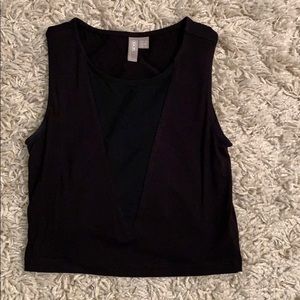 ASOS crop top with sheer panel